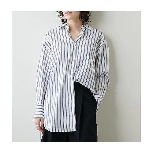 【ウィムガゼット/Whim Gazette】のベーシックシャツ インテリア・キッズ・メンズ・レディースファッション・服の通販 founy(ファニー) https://founy.com/ ファッション Fashion レディースファッション Fashion for Women トップス・カットソー Cut & Sew Tops シャツ・ブラウス・オフィスカジュアル Elegant Blouses & Button-Ups 2022年 2022 2022 春夏 S/S Spring/Summer 2022 SS22 なめらか Smooth, Silky Texture シンプル Simple, Minimal スタンダード Standard, Basic ストライプ Stripe, Striped Pattern ネップ Nepp, Slub Yarn ベーシック Basic, Essential ポケット Pocket, Pocket Detail ラウンド Round, Round Neck |ID: prp329100004459162 ipo3291000000031212168