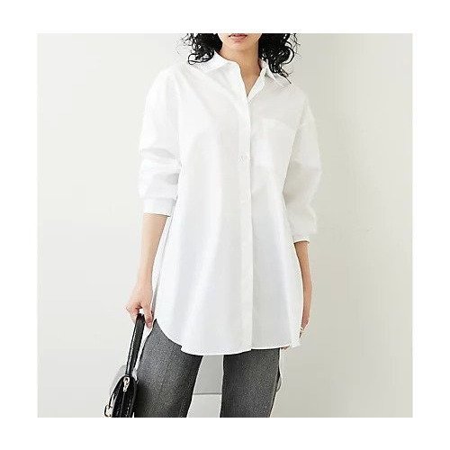【ウィムガゼット/Whim Gazette】のベーシックシャツ インテリア・キッズ・メンズ・レディースファッション・服の通販 founy(ファニー) 　ファッション　Fashion　レディースファッション　Fashion for Women　トップス・カットソー　Cut & Sew Tops　シャツ・ブラウス・オフィスカジュアル　Elegant Blouses & Button-Ups　2022年　2022　2022 春夏 S/S　Spring/Summer 2022 SS22　なめらか　Smooth, Silky Texture　シンプル　Simple, Minimal　スタンダード　Standard, Basic　ストライプ　Stripe, Striped Pattern　ネップ　Nepp, Slub Yarn　ベーシック　Basic, Essential　ポケット　Pocket, Pocket Detail　ラウンド　Round, Round Neck　ホワイト|ID: prp329100004459162 ipo3291000000031212171