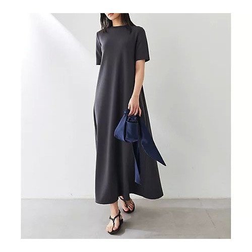 【ウィムガゼット/Whim Gazette】のポンチフレアワンピース インテリア・キッズ・メンズ・レディースファッション・服の通販 founy(ファニー) https://founy.com/ ファッション Fashion レディースファッション Fashion for Women ワンピース Dresses エレガント 上品 Elegant ストレッチ Stretch, Stretchy Fabric スマート Smart, Elegant 半袖 Short Sleeve, Half Sleeve モダン Modern, Contemporary 2025年 2025 2025春夏・S/S Spring/Summer 2025 SS25 |ID: prp329100004459165 ipo3291000000031212175