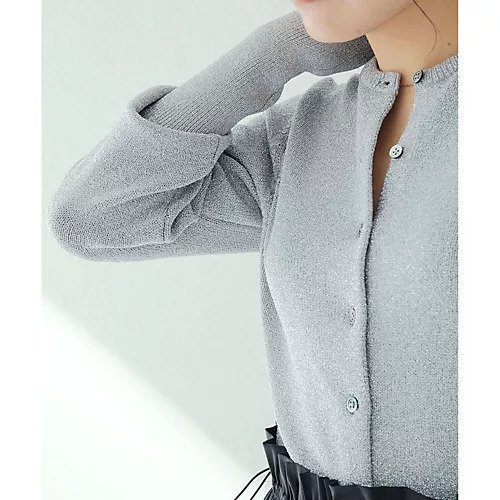 【ウィムガゼット/Whim Gazette】のラメカーディガン 人気、トレンドファッション・服の通販 founy(ファニー) 　ファッション　Fashion　レディースファッション　Fashion for Women　トップス・カットソー　Cut & Sew Tops　カーディガン・羽織り　Layered Style Cardigans　カーディガン　Cardigan, Knitwear　クール　Cool, Chic　コンパクト　Compact, Small Size　シルバー　Silver, Metallic Silver　シンプル　Simple, Minimal　デニム　Denim, Jeans Material　人気　Popular, Best Seller　フェミニン　Feminine, Girly　ボトム　Bottoms, Lower Wear　羽織　Haori, Light Jacket　ミドル　Middle Length, Mid Height　エレガント 上品　Elegant　other-2|ID: prp329100004459171 ipo3291000000031251953