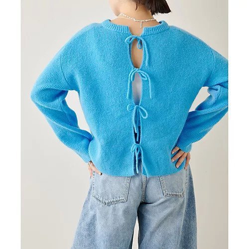 【ウィムガゼット/Whim Gazette】のモヘヤKNOTTニット インテリア・キッズ・メンズ・レディースファッション・服の通販 founy(ファニー)  ファッション Fashion レディースファッション Fashion for Women トップス・カットソー Cut & Sew Tops ニット Knit Tops & Sweaters 2022年 2022 2022-2023秋冬・A/W Autumn/Winter 2022–23 AW22–23 インナー Innerwear コンパクト Compact, Small Size ボトム Bottoms, Lower Wear リボン Ribbon, Bow サックスブルー|ID: prp329100004459194 ipo3291000000031212296