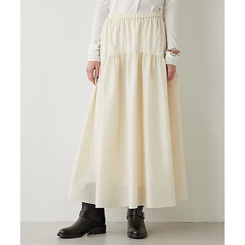 【ウィムガゼット/Whim Gazette】のギャザーキリカエスカート インテリア・キッズ・メンズ・レディースファッション・服の通販 founy(ファニー) 　ファッション　Fashion　レディースファッション　Fashion for Women　スカート　Skirts　2023年　2023　2023-2024秋冬・A/W　Autumn/Winter 2023–24 AW23–24　エレガント 上品　Elegant　ギャザー　Gathered, Ruffled　シルク　Silk, 100% Silk　タフタ　Taffeta, Structured Fabric　エクリュ|ID: prp329100004459206 ipo3291000000031212331