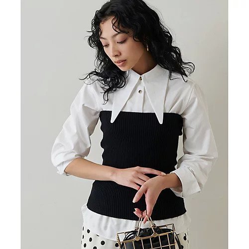 【ウィムガゼット/Whim Gazette】のロングポイントカラーシャツ 人気、トレンドファッション・服の通販 founy(ファニー) 　ファッション　Fashion　レディースファッション　Fashion for Women　トップス・カットソー　Cut & Sew Tops　シャツ・ブラウス・オフィスカジュアル　Elegant Blouses & Button-Ups　2023年　2023　2023春夏・S/S　Spring/Summer 2023 SS23　おすすめ　Recommended / Our Picks　インナー　Innerwear　クール　Cool, Chic　コンパクト　Compact, Small Size　シンプル　Simple, Minimal　ジャケット　Jacket, Outerwear　ロング　Long, Long-Length　other-3|ID: prp329100004459236 ipo3291000000031237949