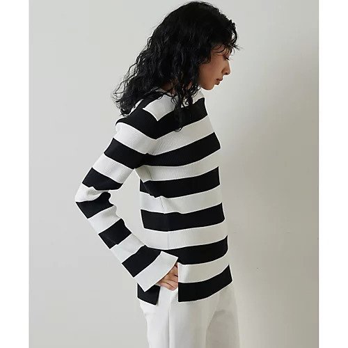 【ウィムガゼット/Whim Gazette】のリブプルオーバー 人気、トレンドファッション・服の通販 founy(ファニー) 　ファッション　Fashion　レディースファッション　Fashion for Women　トップス・カットソー　Cut & Sew Tops　カジュアルプルオーバー・ニットトップス　Pullovers & Knit Tops / Casual Pullovers　2023年　2023　2023春夏・S/S　Spring/Summer 2023 SS23　おすすめ　Recommended / Our Picks　インナー　Innerwear　ジャケット　Jacket, Outerwear　スリット　Slit, Slit Detail　セットアップ　Set-Up, Coordinated Outfit　ボーダー　Border, Stripe　ロング　Long, Long-Length　エレガント 上品　Elegant　吸水　Absorbent, Quick-Dry　other-3|ID: prp329100004459239 ipo3291000000031237953