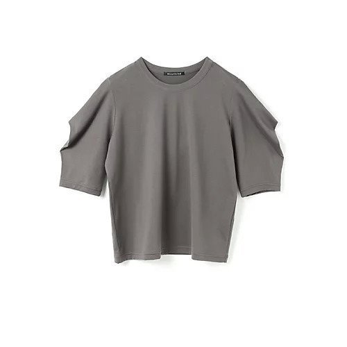 【ミズイロ インド/mizuiro ind】のドレープスリーブT インテリア・キッズ・メンズ・レディースファッション・服の通販 founy(ファニー) 　ファッション　Fashion　レディースファッション　WOMEN　なめらか　Smooth　カットソー　Cut And Sew　シルク　Silk　シンプル　Simple　ドレープ　Drape　チャコールグレー|ID: prp329100004459240 ipo3291000000031212484