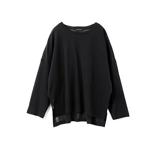 【ミズイロ インド/mizuiro ind】のメッシュロングスリーブワイドT インテリア・キッズ・メンズ・レディースファッション・服の通販 founy(ファニー) https://founy.com/ ファッション Fashion レディースファッション WOMEN シンプル Simple ストレッチ Stretch スリット Slit メッシュ Mesh ワイド Wide |ID: prp329100004459246 ipo3291000000031212505