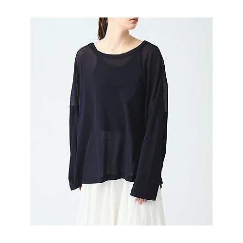 【ミズイロ インド/mizuiro ind】のメッシュロングスリーブワイドT 人気、トレンドファッション・服の通販 founy(ファニー) 　ファッション　Fashion　レディースファッション　WOMEN　シンプル　Simple　ストレッチ　Stretch　スリット　Slit　メッシュ　Mesh　ワイド　Wide　other-3|ID: prp329100004459246 ipo3291000000031252109