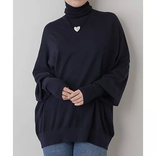 【ウィムガゼット/Whim Gazette】の天竺タートルニットプルオーバー インテリア・キッズ・メンズ・レディースファッション・服の通販 founy(ファニー)  ファッション Fashion レディースファッション Fashion for Women トップス・カットソー Cut & Sew Tops ニット Knit Tops & Sweaters カジュアルプルオーバー・ニットトップス Pullovers & Knit Tops / Casual Pullovers おすすめ Recommended / Our Picks イエロー Yellow シアー Sheer, See-Through シンプル Simple, Minimal タートル Turtleneck, Turtle Collar タートルネック Turtleneck, High Neck ワイド Wide, Wide Fit ネイビー|ID: prp329100004459247 ipo3291000000031212519