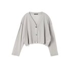 【ミズイロ インド/mizuiro ind】のメッシュVネックショートカーディガン サンドベージュ|ID: prp329100004459261 ipo3291000000031212583