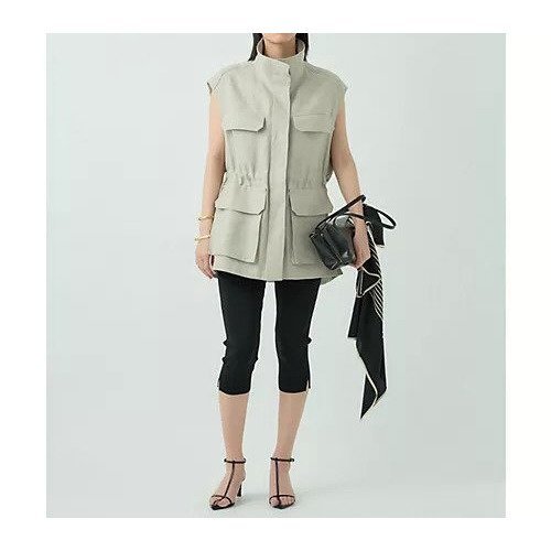 【カオス/Chaos】のリネンキャンバスベスト 人気、トレンドファッション・服の通販 founy(ファニー) 　ファッション　Fashion　レディースファッション　WOMEN　アウター　Coat Outerwear　トップス・カットソー　Tops/Tshirt　ベスト/ジレ　Gilets/Vests　2025年　2025　2025春夏・S/S　Ss,Spring/Summer,2025　おすすめ　Recommend　インナー　Inner　ジャケット　Jacket　フロント　Front　ベスト　Vest　ポケット　Pocket　ミリタリー　Military　リネン　Linen　other-2|ID: prp329100004459263 ipo3291000000031252143