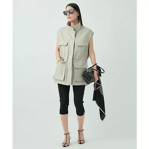 【カオス/Chaos】のリネンキャンバスベスト 人気、トレンドファッション・服の通販 founy(ファニー) 　ファッション　Fashion　レディースファッション　WOMEN　アウター　Coat Outerwear　トップス・カットソー　Tops/Tshirt　ベスト/ジレ　Gilets/Vests　2025年　2025　2025春夏・S/S　Ss,Spring/Summer,2025　おすすめ　Recommend　インナー　Inner　ジャケット　Jacket　フロント　Front　ベスト　Vest　ポケット　Pocket　ミリタリー　Military　リネン　Linen　other-3|ID: prp329100004459263 ipo3291000000031252145