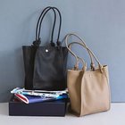 【トプカピ/TOPKAPI】の【Breath TOPKAPI】シュリンクレザー ノットハンドル トートバッグ ブラック|ID: prp329100004459280 ipo3291000000034377645