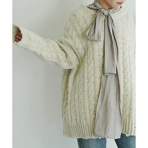 【ウィムガゼット/Whim Gazette】のケーブルプルオーバー インテリア・キッズ・メンズ・レディースファッション・服の通販 founy(ファニー) 　ファッション　Fashion　レディースファッション　WOMEN　トップス・カットソー　Tops/Tshirt　プルオーバー　Pullover　シルク　Silk　スタンダード　Standard　ダメージ　Damage　ネップ　Nep Yarn　ボトム　Bottom　ランダム　Random　ベージュ|ID: prp329100004459298 ipo3291000000031212760