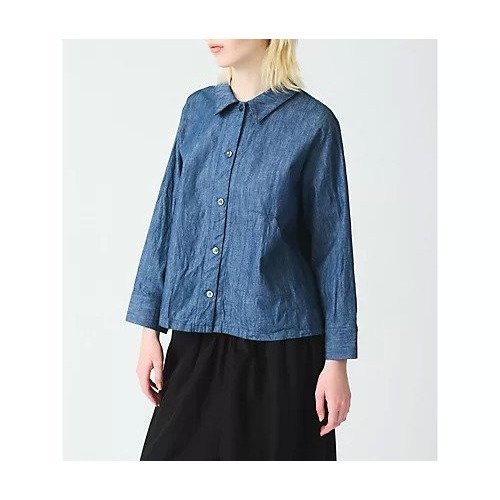 【ミズイロ インド/mizuiro ind】のデニムコンパクトシャツ 人気、トレンドファッション・服の通販 founy(ファニー) 　ファッション　Fashion　レディースファッション　WOMEN　トップス・カットソー　Tops/Tshirt　シャツ/ブラウス　Shirts/Blouses　デニム　Denim　フロント　Front　ポケット　Pocket　other-3|ID: prp329100004459299 ipo3291000000031252219