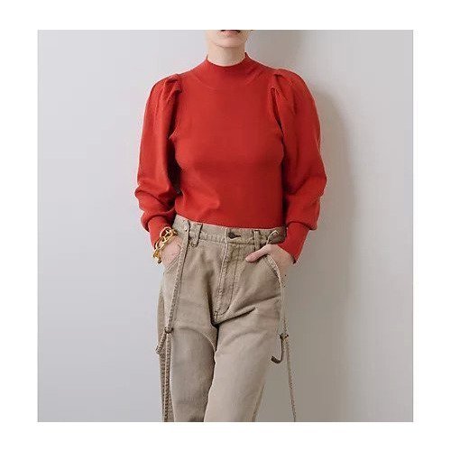 【ウィムガゼット/Whim Gazette】の【THE PAUSE】パフニット 人気、トレンドファッション・服の通販 founy(ファニー) 　ファッション　Fashion　レディースファッション　Fashion for Women　トップス・カットソー　Cut & Sew Tops　ニット　Knit Tops & Sweaters　オレンジ　Orange　ヴィンテージ　Vintage Style　グラデーション　Gradient, Ombre　ジャケット　Jacket, Outerwear　スウェット / スエット　Sweatshirt, Sweatwear　スリーブ　Sleeve, Long Sleeve / Short Sleeve　デニム　Denim, Jeans Material　トレンド　Trend, Trending Now　バランス　Balance, Style Balance　フェミニン　Feminine, Girly　ボトム　Bottoms, Lower Wear　ワイド　Wide, Wide Fit　ワーク　Workwear, Utility Style　おすすめ　Recommended / Our Picks　エレガント 上品　Elegant　 other-1|ID: prp329100004459300 ipo3291000000031212766