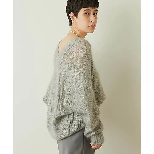 【ウィムガゼット/Whim Gazette】のモヘヤホールプルオーバー 人気、トレンドファッション・服の通販 founy(ファニー) 　ファッション　Fashion　レディースファッション　WOMEN　トップス・カットソー　Tops/Tshirt　プルオーバー　Pullover　フィット　Fit　フォルム　Form　ベーシック　Basic　ホールガーメント　Whole Garment　モヘア　Mohair　モヘヤ　Mohair　エレガント 上品　Elegant　軽量　Lightweight　other-3|ID: prp329100004459320 ipo3291000000031238021