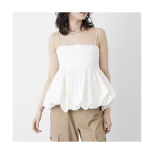 【ウィムガゼット/Whim Gazette】のバルーンキャミブラウス 人気、トレンドファッション・服の通販 founy(ファニー) 　ファッション　Fashion　レディースファッション　Fashion for Women　トップス・カットソー　Cut & Sew Tops　キャミソール&ノースリーブ　Camisoles & Sleeveless Tops　シャツ・ブラウス・オフィスカジュアル　Elegant Blouses & Button-Ups　2025年　2025　2025春夏・S/S　Spring/Summer 2025 SS25　インナー　Innerwear　エレガント 上品　Elegant　シャーリング　Shirring, Ruched　フィット　Fit, Slim Fit　ペプラム　Peplum, Flared Hem　other-3|ID: prp329100004459362 ipo3291000000031252372