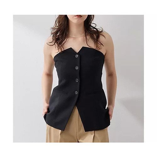 【ウィムガゼット/Whim Gazette】のジュートライクビスチェ 人気、トレンドファッション・服の通販 founy(ファニー) 　ファッション　Fashion　レディースファッション　WOMEN　トップス・カットソー　Tops/Tshirt　ビスチェ　Bustier　クール　Cool　ジャケット　Jacket　ノースリーブ　No Sleeve　ビスチェ　Bustier　マニッシュ　Mannish　おすすめ　Recommend　エレガント 上品　Elegant　2025年　2025　2025春夏・S/S　Ss,Spring/Summer,2025　other-2|ID: prp329100004459363 ipo3291000000031252374