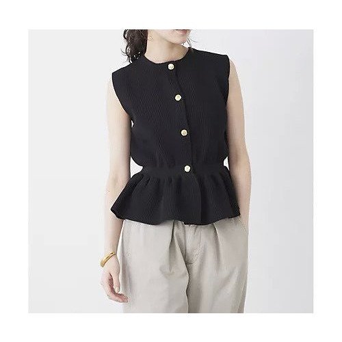 【ウィムガゼット/Whim Gazette】の【THE PAUSE】ペプラムノースリーブプルオーバー 人気、トレンドファッション・服の通販 founy(ファニー) 　ファッション　Fashion　レディースファッション　Fashion for Women　トップス・カットソー　Cut & Sew Tops　キャミソール&ノースリーブ　Camisoles & Sleeveless Tops　カジュアルプルオーバー・ニットトップス　Pullovers & Knit Tops / Casual Pullovers　ヴィンテージ　Vintage Style　クラシカル　Classical, Vintage-Inspired　グラデーション　Gradient, Ombre　ペプラム　Peplum, Flared Hem　ボトム　Bottoms, Lower Wear　ワイド　Wide, Wide Fit　ワーク　Workwear, Utility Style　エレガント 上品　Elegant　2025年　2025　2025春夏・S/S　Spring/Summer 2025 SS25　 other-1|ID: prp329100004459365 ipo3291000000031212989