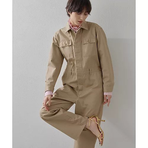 【ウィムガゼット/Whim Gazette】のツイルジャンプスーツ インテリア・キッズ・メンズ・レディースファッション・服の通販 founy(ファニー) 　ファッション　Fashion　レディースファッション　Fashion for Women　ワンピース　Dresses　2025年　2025　2025春夏・S/S　Spring/Summer 2025 SS25　おすすめ　Recommended / Our Picks　シューズ　Shoes, Footwear　スーツ　Suit, Formalwear　ツイル　Twist, Twisted Detail　フラップ　Flap, Flap Pocket　ベーシック　Basic, Essential　ポケット　Pocket, Pocket Detail　モチーフ　Motif, Design Theme　ユーズド　Used, Vintage-Look　ワーク　Workwear, Utility Style　ベージュ|ID: prp329100004459400 ipo3291000000031213126