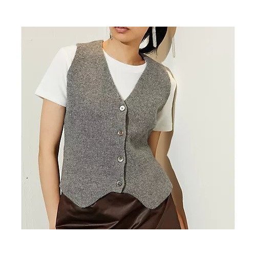 【ウィムガゼット/Whim Gazette】の【GEMINI】ニットベスト 人気、トレンドファッション・服の通販 founy(ファニー) 　ファッション　Fashion　レディースファッション　Fashion for Women　アウター　Coat / Outerwear Collection　トップス・カットソー　Cut & Sew Tops　ニット　Knit Tops & Sweaters　ベスト&ジレ / 重ね着スタイル　Vests & Gilets　イタリア　Italy　キャミソール　Camisole, Spaghetti Strap Top　コンパクト　Compact, Small Size　シンプル　Simple, Minimal　ジャケット　Jacket, Outerwear　スーツ　Suit, Formalwear　タンク　Tank Top, Sleeveless Top　フロント　Front, Front Design　ベスト　Vest, Waistcoat　マニッシュ　Mannish, Boyish　メンズ　Men's, Menswear　ロング　Long, Long-Length　2022年　2022　2022-2023秋冬・A/W　Autumn/Winter 2022–23 AW22–23　おすすめ　Recommended / Our Picks　 other-1|ID: prp329100004459409 ipo3291000000031213150