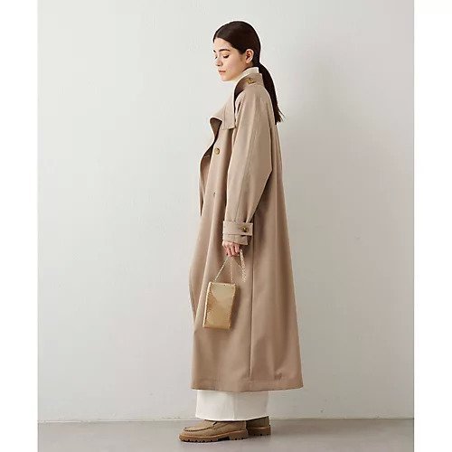 【ウィムガゼット/Whim Gazette】のシャンブレートレンチコート 人気、トレンドファッション・服の通販 founy(ファニー) 　ファッション　Fashion　レディースファッション　WOMEN　アウター　Coat Outerwear　コート　Coats　トレンチコート　Trench Coats　2023年　2023　2023春夏・S/S　Ss,Spring/Summer,2023　シンプル　Simple　スタイリッシュ　Stylish　スタンド　Stand　プリーツ　Pleats　ベーシック　Basic　エレガント 上品　Elegant　other-3|ID: prp329100004459412 ipo3291000000031238101