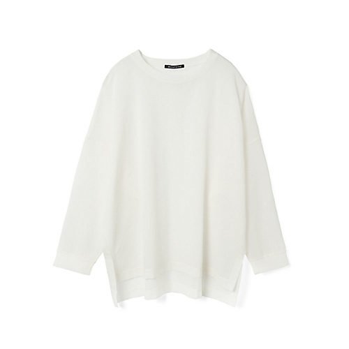 【ミズイロ インド/mizuiro ind】のワッシャーボイルクルーネックワイドプルオーバー インテリア・キッズ・メンズ・レディースファッション・服の通販 founy(ファニー) 　ファッション　Fashion　レディースファッション　WOMEN　トップス・カットソー　Tops/Tshirt　プルオーバー　Pullover　シンプル　Simple　ベーシック　Basic　ワイド　Wide　オフホワイト|ID: prp329100004459419 ipo3291000000031213188