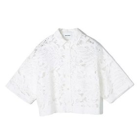 【サクラ/SACRA】のレースクロップト丈シャツ 人気、トレンドファッション・服の通販 founy(ファニー) ファッション Fashion レディースファッション Ladies' Fashion Online トップス・カットソー Tops/Tshirt シャツ/ブラウス Shirts/Blouses おすすめ Recommend クロップド Cropped コンパクト Compact コンビ Combination タンク Tank ノースリーブ No Sleeve バランス Balance マニッシュ Mannish モチーフ Motif リーフ Leaf レース Race エレガント 上品 Elegant 夏 Summer |ID:prp329100004459423