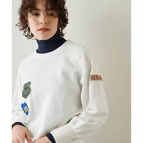 【ウィムガゼット/Whim Gazette】のワッペンスウェット インテリア・キッズ・メンズ・レディースファッション・服の通販 founy(ファニー) 　ファッション　Fashion　レディースファッション　Fashion for Women　トップス・カットソー　Cut & Sew Tops　レディースパーカー・カジュアルフーディー　Casual Hoodies & Sweatshirts　スウェット・クルーネックトップス　Sweatshirts & Crewnecks / Relaxed Fit Sweat Tops　ヴィンテージ　Vintage Style　今季　This Season, Current Season　吸水　Absorbent, Quick-Dry　スウェット / スエット　Sweatshirt, Sweatwear　タオル　Towel, Bath Towel　定番　Standard, Basic Item　フェミニン　Feminine, Girly　ロング　Long, Long-Length　おすすめ　Recommended / Our Picks　2023春夏・S/S　Spring/Summer 2023 SS23　2023年　2023　オフホワイト|ID: prp329100004459456 ipo3291000000031213323