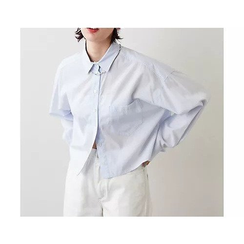 【ウィムガゼット/Whim Gazette】のウォッシュクロップドシャツ インテリア・キッズ・メンズ・レディースファッション・服の通販 founy(ファニー) 　雑誌掲載アイテム　Magazine Picks & Fashion Features　ファッション雑誌　Fashion Magazines　ヴェリィ　VERY　ファッション　Fashion　レディースファッション　Fashion for Women　トップス・カットソー　Cut & Sew Tops　シャツ・ブラウス・オフィスカジュアル　Elegant Blouses & Button-Ups　ショート　Short, Short Length　シンプル　Simple, Minimal　雑誌　Magazine, Fashion Magazine　とろみ　Fluid, Flowy Fabric　トレンド　Trend, Trending Now　バランス　Balance, Style Balance　ベビー　Baby, Babywear　ボトム　Bottoms, Lower Wear　6月号　June Issue, Jun. Edition　2023春夏・S/S　Spring/Summer 2023 SS23　2023年　2023　エレガント 上品　Elegant　スカイブルー|ID: prp329100004459461 ipo3291000000031213337