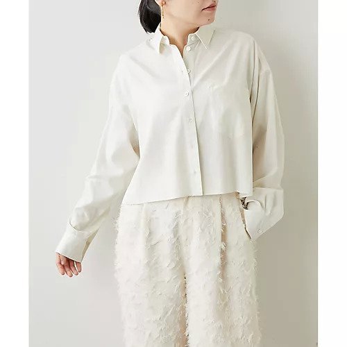 【ウィムガゼット/Whim Gazette】のウォッシュクロップドシャツ インテリア・キッズ・メンズ・レディースファッション・服の通販 founy(ファニー) 　雑誌掲載アイテム　Magazine Picks & Fashion Features　ファッション雑誌　Fashion Magazines　ヴェリィ　VERY　ファッション　Fashion　レディースファッション　Fashion for Women　トップス・カットソー　Cut & Sew Tops　シャツ・ブラウス・オフィスカジュアル　Elegant Blouses & Button-Ups　ショート　Short, Short Length　シンプル　Simple, Minimal　雑誌　Magazine, Fashion Magazine　とろみ　Fluid, Flowy Fabric　トレンド　Trend, Trending Now　バランス　Balance, Style Balance　ベビー　Baby, Babywear　ボトム　Bottoms, Lower Wear　6月号　June Issue, Jun. Edition　2023春夏・S/S　Spring/Summer 2023 SS23　2023年　2023　エレガント 上品　Elegant　オフホワイト|ID: prp329100004459461 ipo3291000000031213339