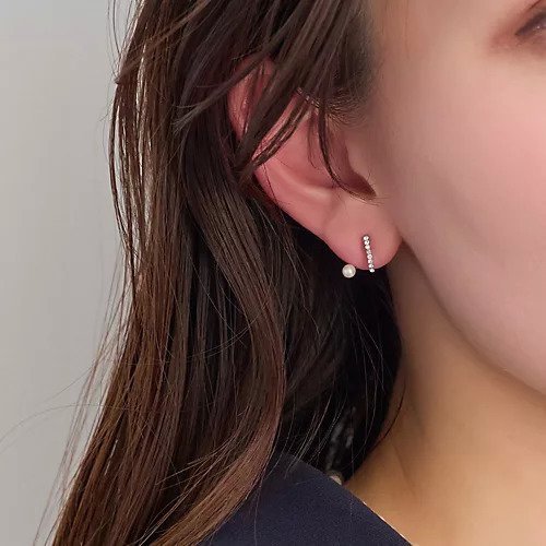 【フィービィー/phoebe】の【痛くないシリーズ】ラインストーンパールフロートライトフィットイヤリング インテリア・キッズ・メンズ・レディースファッション・服の通販 founy(ファニー) 　ファッション　Fashion　レディースファッション　Fashion for Women　ジュエリー　Jewelry　ファッションリング　Fashion Rings　イヤリング・フープ・ドロップタイプ　Hoop, Drop & Clip Earrings　おすすめ　Recommended / Our Picks　イヤリング　Earrings　イヤーカフ　Ear Cuffs　パール　Pearl, Pearl Accent　ビジュー　Bijou, Jewel-like Accent　軽量　Lightweight, Ultra Light　シルバー|ID: prp329100004459472 ipo3291000000033394882