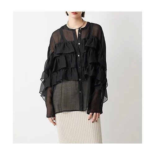 【ウィムガゼット/Whim Gazette】のティアードブラウス インテリア・キッズ・メンズ・レディースファッション・服の通販 founy(ファニー) https://founy.com/ ファッション Fashion レディースファッション Fashion for Women トップス・カットソー Cut & Sew Tops シャツ・ブラウス・オフィスカジュアル Elegant Blouses & Button-Ups 2023年 2023 2023春夏・S/S Spring/Summer 2023 SS23 おすすめ Recommended / Our Picks クラシカル Classical, Vintage-Inspired クラシック Classic, Timeless Style シアー Sheer, See-Through シルク Silk, 100% Silk フェミニン Feminine, Girly フリル Frill, Ruffle ワイド Wide, Wide Fit エレガント 上品 Elegant |ID: prp329100004459483 ipo3291000000031213397