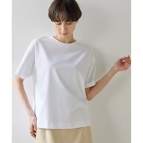 【ウィムガゼット/Whim Gazette】のスーピマコットンTEE 人気、トレンドファッション・服の通販 founy(ファニー) 　ファッション　Fashion　レディースファッション　Fashion for Women　カットソー　Cut and Sewn Top　シルケット　Silket, Silky Cotton　シンプル　Simple, Minimal　定番　Standard, Basic Item　半袖　Short Sleeve, Half Sleeve　エレガント 上品　Elegant　2025年　2025　2025春夏・S/S　Spring/Summer 2025 SS25　other-2|ID: prp329100004459493 ipo3291000000031252646