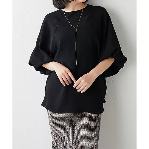 【ウィムガゼット/Whim Gazette】のダブルクロスバルーンスリーブプルオーバー 人気、トレンドファッション・服の通販 founy(ファニー) 　ファッション　Fashion　レディースファッション　Fashion for Women　トップス・カットソー　Cut & Sew Tops　カジュアルプルオーバー・ニットトップス　Pullovers & Knit Tops / Casual Pullovers　2023年　2023　2023春夏・S/S　Spring/Summer 2023 SS23　エレガント 上品　Elegant　ストレッチ　Stretch, Stretchy Fabric　スリーブ　Sleeve, Long Sleeve / Short Sleeve　フェミニン　Feminine, Girly　ヴィンテージ　Vintage Style　 other-1|ID: prp329100004459516 ipo3291000000031213507