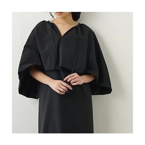 【ウィムガゼット/Whim Gazette】のタフタケープブラウス インテリア・キッズ・メンズ・レディースファッション・服の通販 founy(ファニー) 　ファッション　Fashion　レディースファッション　Fashion for Women　トップス・カットソー　Cut & Sew Tops　シャツ・ブラウス・オフィスカジュアル　Elegant Blouses & Button-Ups　2023年　2023　2023春夏・S/S　Spring/Summer 2023 SS23　おすすめ　Recommended / Our Picks　インナー　Innerwear　エレガント 上品　Elegant　クラシカル　Classical, Vintage-Inspired　スリーブ　Sleeve, Long Sleeve / Short Sleeve　タフタ　Taffeta, Structured Fabric　ノースリーブ　Sleeveless, No-Sleeve　ロング　Long, Long-Length　ブラック|ID: prp329100004459529 ipo3291000000031213556