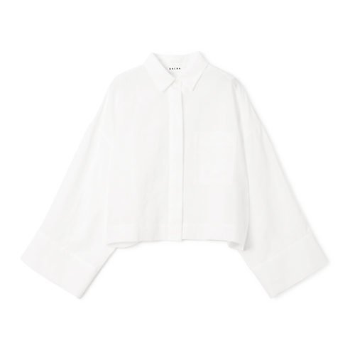 【サクラ/SACRA】のショート丈ブラウス 人気、トレンドファッション・服の通販 founy(ファニー) 　ファッション　Fashion　レディースファッション　Fashion for Women　トップス・カットソー　Cut & Sew Tops　シャツ・ブラウス・オフィスカジュアル　Elegant Blouses & Button-Ups　シアー　Sheer, See-Through　ショート　Short, Short Length　シンプル　Simple, Minimal　スリーブ　Sleeve, Long Sleeve / Short Sleeve　フロント　Front, Front Design　ワイド　Wide, Wide Fit　夏　Summer　 other-1|ID: prp329100004459536 ipo3291000000034156080