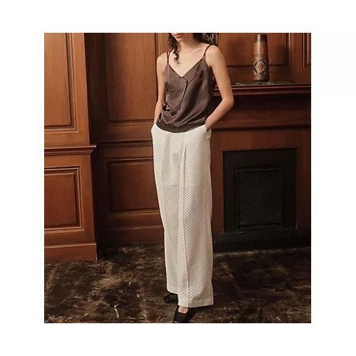 【アキラナカ/AKIRANAKA】のSylvie lace pants 人気、トレンドファッション・服の通販 founy(ファニー) 　ファッション　Fashion　レディースファッション　Fashion for Women　パンツ　Pants & Trousers　2025年　2025　2025春夏・S/S　Spring/Summer 2025 SS25　チェック　Check, Plaid, Tartan　レース　Lace, Lace Fabric　ロング　Long, Long-Length　ワイド　Wide, Wide Fit　夏　Summer　春　Spring　S/S・春夏　SS, Spring/Summer, Warm Season　other-3|ID: prp329100004459542 ipo3291000000032686092