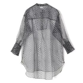 【テルマ/TELMA】のPrinted Sheer Shirt 人気、トレンドファッション・服の通販 founy(ファニー) ファッション Fashion レディースファッション Fashion for Women トップス・カットソー Cut & Sew Tops シャツ・ブラウス・オフィスカジュアル Elegant Blouses & Button-Ups 2025年 2025 2025春夏・S/S Spring/Summer 2025 SS25 オーガンジー Organza Fabric タンク Tank Top, Sleeveless Top プリント Print, Printed Pattern モチーフ Motif, Design Theme ラウンド Round, Round Neck 洗える Machine Washable |ID:prp329100004459550