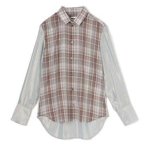 【テルマ/TELMA】のDocking Shirt インテリア・キッズ・メンズ・レディースファッション・服の通販 founy(ファニー) 　ファッション　Fashion　レディースファッション　Ladies' Fashion Online　トップス・カットソー　Tops/Tshirt　シャツ/ブラウス　Shirts/Blouses　2025年　2025　2025春夏・S/S　Ss,Spring/Summer,2025　コンビ　Combination　チェック　Check　チュニック　Tunic　ヨーク　Yoke　長袖　Long Sleeve　BROWN CHECK|ID: prp329100004459553 ipo3291000000032524625