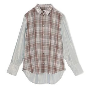 【テルマ/TELMA】のDocking Shirt 人気、トレンドファッション・服の通販 founy(ファニー) ファッション Fashion レディースファッション Fashion for Women トップス・カットソー Cut & Sew Tops シャツ・ブラウス・オフィスカジュアル Elegant Blouses & Button-Ups 2025年 2025 2025春夏・S/S Spring/Summer 2025 SS25 コンビ Combo, Combination Style チェック Check, Plaid, Tartan チュニック Tunic, Long Top ヨーク Yoke, Yoke Design 長袖 Long Sleeve, Full Sleeve |ID:prp329100004459553