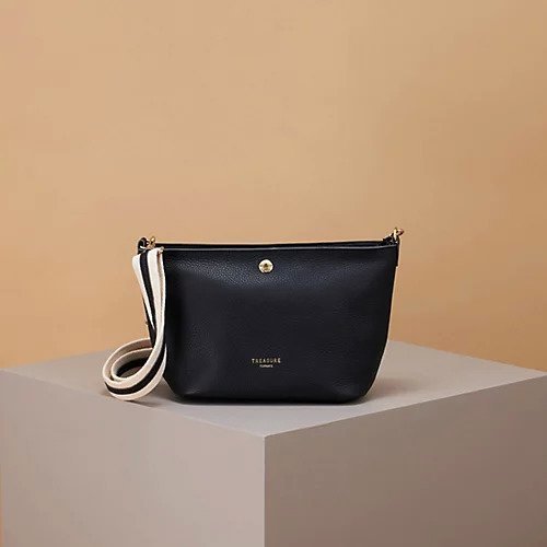 【トプカピ/TOPKAPI】の【TREASURE TOPKAPI】 ソフトシュリンク テープ コンビ レザー ミニショルダーバッグ インテリア・キッズ・メンズ・レディースファッション・服の通販 founy(ファニー) 　ファッション　Fashion　レディースファッション　WOMEN　バッグ　Bag　コンビ　Combination　ショルダー　Shoulder　ベーシック　Basic　旅行　Travel　ビジネス 仕事 通勤　Business　ブラック|ID: prp329100004459554 ipo3291000000031213668