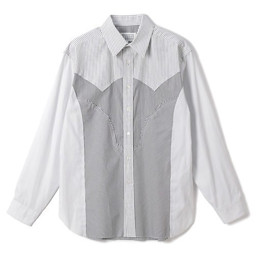 【メゾン マルジェラ/MAISON MARGIELA】のLong-sleeved Shirt 人気、トレンドファッション・服の通販 founy(ファニー) 　ファッション　Fashion　レディースファッション　WOMEN　トップス・カットソー　Tops/Tshirt　シャツ/ブラウス　Shirts/Blouses　2024年　2024　2024-2025秋冬・A/W　Aw/Autumn/Winter/Fw/Fall/2024-2025　ウエスタン　Western　ストライプ　Stripe　洗える　Washable　 other-1|ID: prp329100004459560 ipo3291000000031213703