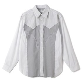 【メゾン マルジェラ/MAISON MARGIELA】のLong-sleeved Shirt 人気、トレンドファッション・服の通販 founy(ファニー) ファッション Fashion レディースファッション Ladies' Fashion Online トップス・カットソー Tops/Tshirt シャツ/ブラウス Shirts/Blouses 2024年 2024 2024-2025秋冬・A/W Aw/Autumn/Winter/Fw/Fall/2024-2025 ウエスタン Western ストライプ Stripe 洗える Washable |ID:prp329100004459560