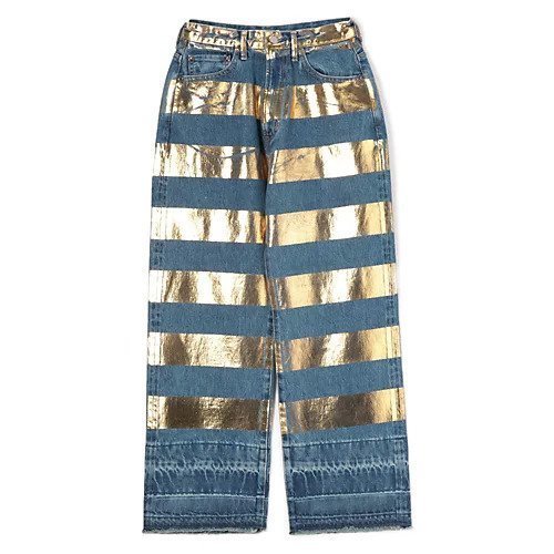 【テルマ/TELMA】のGold Stripe Denim インテリア・キッズ・メンズ・レディースファッション・服の通販 founy(ファニー) https://founy.com/ ファッション Fashion レディースファッション Ladies' Fashion Online 2025年 2025 2025春夏・S/S Ss,Spring/Summer,2025 デニム Denim ベーシック Basic ボーダー Border ポケット Pocket ワイド Wide 洗える Washable |ID: prp329100004459617 ipo3291000000032525345