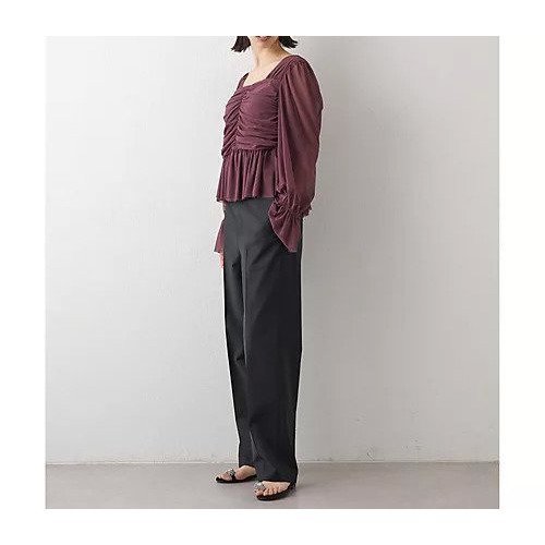 【ウィムガゼット/Whim Gazette】の【THE PAUSE】チュールギャザーブラウス 人気、トレンドファッション・服の通販 founy(ファニー) 　ファッション　Fashion　レディースファッション　Fashion for Women　トップス・カットソー　Cut & Sew Tops　シャツ・ブラウス・オフィスカジュアル　Elegant Blouses & Button-Ups　ヴィンテージ　Vintage Style　ギャザー　Gathered, Ruffled　グラデーション　Gradient, Ombre　シアー　Sheer, See-Through　スクエア　Square, Square Shape　チュール　Tulip, Tulip Motif　ドレープ　Drape, Draping Fabric　ワーク　Workwear, Utility Style　2023春夏・S/S　Spring/Summer 2023 SS23　2023年　2023　エレガント 上品　Elegant　other-3|ID: prp329100004459656 ipo3291000000031238353