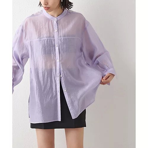 【ウィムガゼット/Whim Gazette】の【THE PAUSE】2WAYシアーシャツ インテリア・キッズ・メンズ・レディースファッション・服の通販 founy(ファニー) https://founy.com/ ファッション Fashion レディースファッション Fashion for Women トップス・カットソー Cut & Sew Tops シャツ・ブラウス・オフィスカジュアル Elegant Blouses & Button-Ups インナー Innerwear ヴィンテージ Vintage Style グラデーション Gradient, Ombre シアー Sheer, See-Through スタンド Stand Collar, Upright Stand パープル Purple, Violet 羽織 Haori, Light Jacket ラベンダー Lavender ロング Long, Long-Length ワーク Workwear, Utility Style おすすめ Recommended / Our Picks 夏 Summer 2023春夏・S/S Spring/Summer 2023 SS23 2023年 2023 |ID: prp329100004459657 ipo3291000000031214174