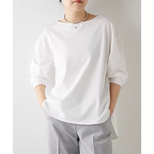 【ウィムガゼット/Whim Gazette】のテンジクロングスリーブプルオーバー インテリア・キッズ・メンズ・レディースファッション・服の通販 founy(ファニー) 　ファッション　Fashion　レディースファッション　Fashion for Women　トップス・カットソー　Cut & Sew Tops　カジュアルプルオーバー・ニットトップス　Pullovers & Knit Tops / Casual Pullovers　インナー　Innerwear　カットソー　Cut and Sewn Top　シンプル　Simple, Minimal　ジャケット　Jacket, Outerwear　トレンド　Trend, Trending Now　ドレープ　Drape, Draping Fabric　ベーシック　Basic, Essential　2023春夏・S/S　Spring/Summer 2023 SS23　2023年　2023　エレガント 上品　Elegant　オフホワイト|ID: prp329100004459699 ipo3291000000031214373