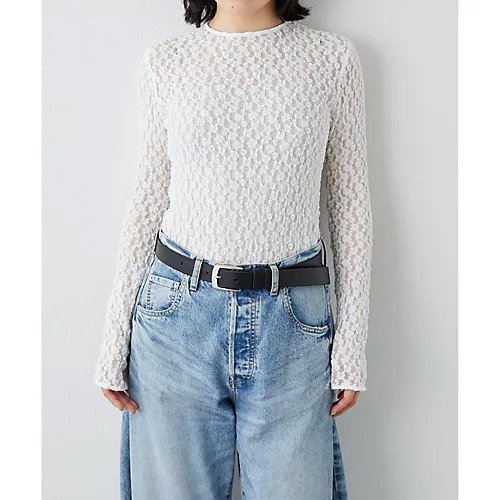 【ウィムガゼット/Whim Gazette】の【La nature linge】レースTシャツ インテリア・キッズ・メンズ・レディースファッション・服の通販 founy(ファニー) 　ファッション　Fashion　レディースファッション　Fashion for Women　トップス・カットソー　Cut & Sew Tops　シャツ・ブラウス・オフィスカジュアル　Elegant Blouses & Button-Ups　ロングTシャツ・Tシャツ　Longline T-Shirts & Tees　インナー　Innerwear　コンパクト　Compact, Small Size　ジャケット　Jacket, Outerwear　スリーブ　Sleeve, Long Sleeve / Short Sleeve　フィット　Fit, Slim Fit　レース　Lace, Lace Fabric　ロング　Long, Long-Length　おすすめ　Recommended / Our Picks　お家時間・ステイホーム　Stay Home / At Home　2023春夏・S/S　Spring/Summer 2023 SS23　2023年　2023　ホワイト|ID: prp329100004459715 ipo3291000000031214462