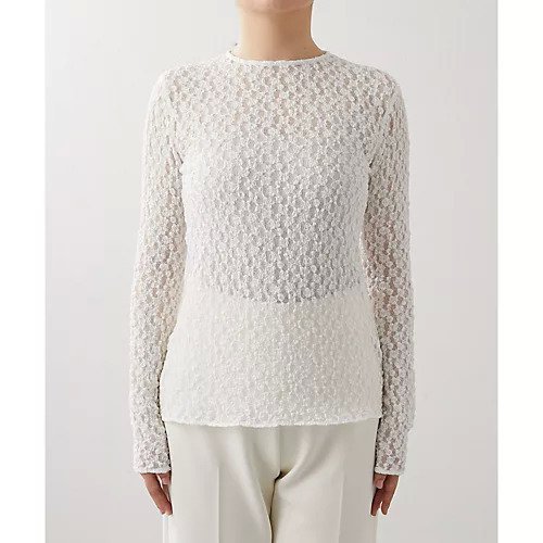 【ウィムガゼット/Whim Gazette】の【La nature linge】レースTシャツ 人気、トレンドファッション・服の通販 founy(ファニー) 　ファッション　Fashion　レディースファッション　Fashion for Women　トップス・カットソー　Cut & Sew Tops　シャツ・ブラウス・オフィスカジュアル　Elegant Blouses & Button-Ups　ロングTシャツ・Tシャツ　Longline T-Shirts & Tees　インナー　Innerwear　コンパクト　Compact, Small Size　ジャケット　Jacket, Outerwear　スリーブ　Sleeve, Long Sleeve / Short Sleeve　フィット　Fit, Slim Fit　レース　Lace, Lace Fabric　ロング　Long, Long-Length　おすすめ　Recommended / Our Picks　お家時間・ステイホーム　Stay Home / At Home　2023春夏・S/S　Spring/Summer 2023 SS23　2023年　2023　other-2|ID: prp329100004459715 ipo3291000000031238416